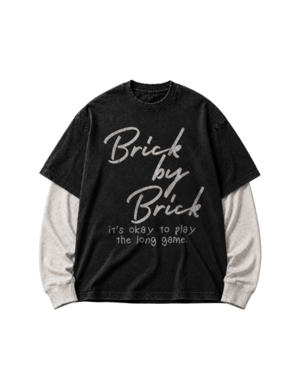 LAYERED T-SHIRT  BRICK